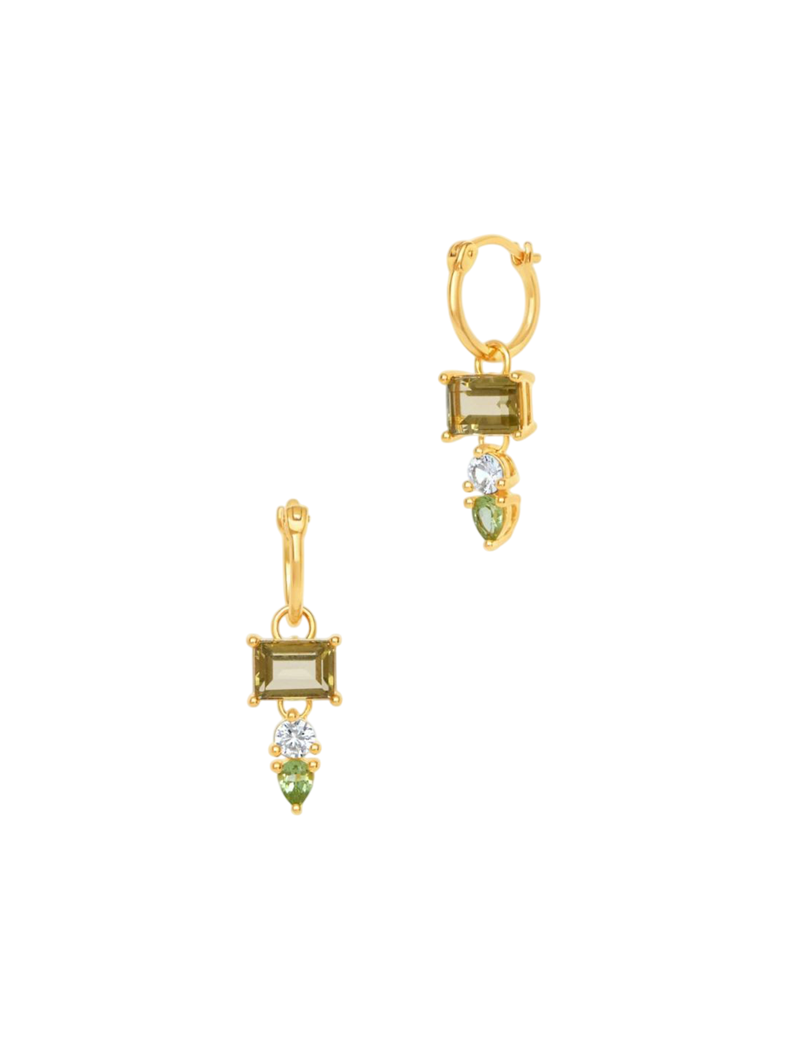 Gem-set drop earrings